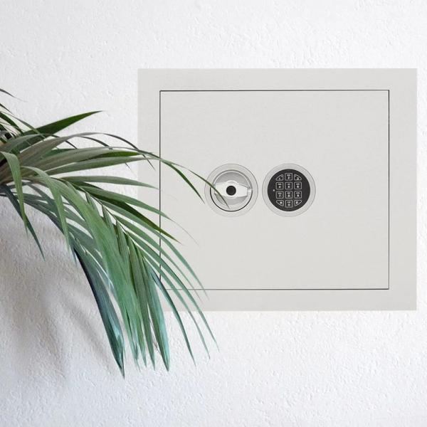 Rottner Wandtresor EN1 Stone SE 45 Premium Elektronikschloss weißaluminium T04940